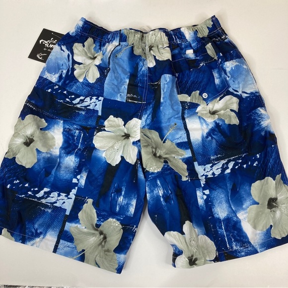 Pacific Surf by Exist | Mens Blue Tropical Floral Board Shorts XXL - Picture 7 of 7